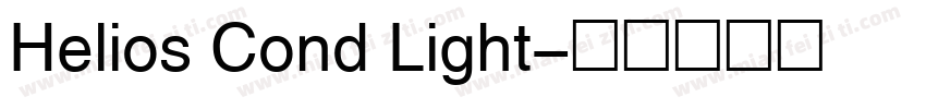 Helios Cond Light字体转换